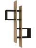 Evila Wall ShelfWandregal in Hellbraun/ Schwarz - (B)53,8 x (H)108 x (T)19,6 cm