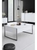 Evila Salontafel wit/zilverkleurig - (B)90 x (H)60 x (D)40 cm