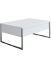 Evila Salontafel wit/zilverkleurig - (B)90 x (H)60 x (D)40 cm