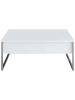 Evila Salontafel wit/zilverkleurig - (B)90 x (H)60 x (D)40 cm