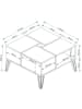 Evila Salontafel lichtbruin/zwart - (B)71,8 x (H)43,8 x (D)71,8 cm