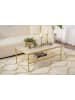Evila Couchtisch in Beige/ Gold - (B)95 x (H)42 x (T)55 cm
