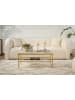 Evila Couchtisch in Beige/ Gold - (B)95 x (H)42 x (T)55 cm