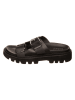 Tommy Hilfiger Leren slippers zwart