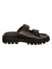 Tommy Hilfiger Leren slippers zwart