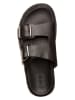 Tommy Hilfiger Leren slippers zwart