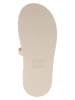 Tommy Hilfiger Leder-Keilsandaletten in Creme