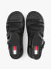 Tommy Hilfiger Shoes Leder-Keilsandaletten in Schwarz