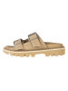 Tommy Hilfiger Leder-Pantoletten in Beige