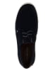 Tommy Hilfiger Leren veterschoenen donkerblauw