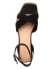 Tommy Hilfiger Leren sleehaksandalen zwart