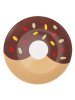 Villa d´Este 6er-Set: Dessertteller "Donuts" in Rosa/ Braun/ Hellblau - Ø 19,2 cm