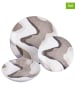 Villa d´Este 18tlg. Tafelservice "Sand" in Beige/ Weiß
