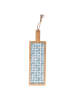 Villa d´Este Snijplank "Ginza" lichtbruin/blauw - (B)12,5 x (H)41,5 x (D)1,7 cm