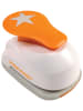 Fiskars Hebelstanzer ''Stern'' in Weiß/ Orange - (B)5 x (H)15 x (T)9 cm