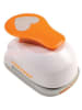 Fiskars Hebelstanzer ''Herz'' in Weiß/ Orange - (B)5 x (H)15 x (T)9 cm