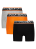 Vingino 3er-Set: Boxershorts in Orange/ Schwarz/ Grau