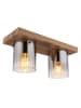 Globo lighting Deckenleuchte "Underwood" in Braun/ Grau - (B)41 x (H)18 x (T)16 cm