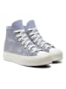 Converse Leder-Sneakers "Chuck Taylor Lift" in Silber/ Lila