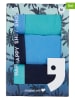 Happy Shorts 3er-Set: Boxershorts in Türkis/ Dunkelblau/ Hellblau