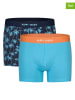 Happy Shorts 2-delige set: boxershorts donkerblauw/turquoise