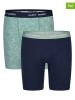 Happy Shorts 2er-Set: Boxershorts in Türkis/ Dunkelblau