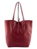 Marlon Leren shopper bordeaux - (B)37 x (H)40 x (D)12 cm