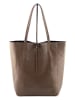 Marlon Leder-Shopper in Dunkelbraun - (B)37 x (H)40 x (T)12 cm