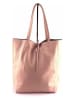Marlon Leren shopper lichtroze - (B)37 x (H)40 x (D)12 cm
