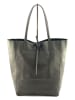 Marlon Leder-Shopper in Anthrazit - (B)37 x (H)40 x (T)12 cm