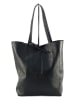 Marlon Leder-Shopper in Schwarz - (B)37 x (H)40 x (T)12 cm