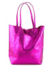 Marlon Skórzany shopper bag w kolorze fuksji - 37 x 40 x 12 cm