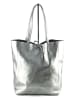 Marlon Leder-Shopper in Silber - (B)37 x (H)40 x (T)12 cm