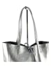Marlon Leder-Shopper in Silber - (B)37 x (H)40 x (T)12 cm