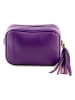 Marlon Leder-Umhängetasche in Lila - (B)20 x (H)14 x (T)7 cm