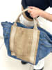 Marlon Handtas blauw/beige - (B)58 x (H)32 x (D)28 cm