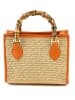Marlon Henkeltasche in Beige/ Orange - (B)21 x (H)17 x (T)9 cm