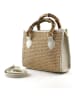 Marlon Handtas beige/wit - (B)21 x (H)17 x (D)9 cm