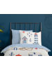 Pure Microvezel beddengoedset "Maritime" crème/lichtblauw