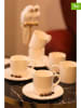 Hermia 6er-Set: Kaffeetassen in Weiß/ Gold - 100 ml