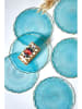 Hermia 6-delige set: dessertborden turquoise - Ø 21 cm