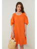 Rodier Lin Leinen-Kleid in Orange