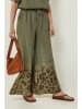 Rodier Lin Leinen-Marlenehose in Khaki