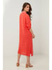 Rodier Lin Leinen-Kleid in Koralle