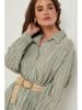 Rodier Lin Leinen-Bluse in Khaki/ Weiß