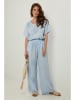 Rodier Lin Leinen-Marlenehose in Hellblau