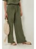 Rodier Lin Leinen-Marlenehose in Khaki