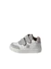vertbaudet Leren sneakers grijs/wit