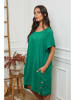 La Compagnie Du Lin Leinen-Kleid in Grün
