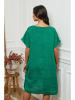 La Compagnie Du Lin Leinen-Kleid in Grün